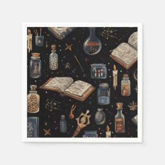 Witchcraft Potion Pattern – Halloween Magic Servet