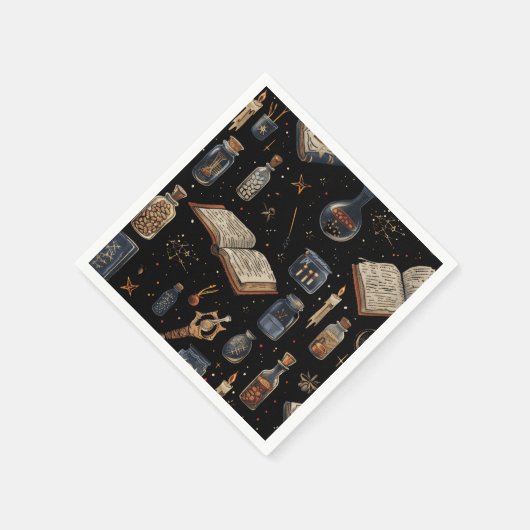 Witchcraft Potion Pattern – Halloween Magic Servet (Hoek)