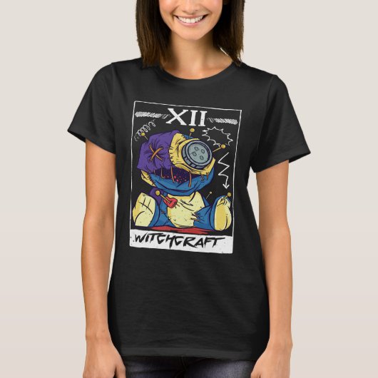 Witchcraft Tarot Kaart Vodoo Magic Witch Doll Need T-shirt (Voorkant)