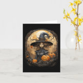  Witchcraft Wiccan Gothic Witchy Halloween Kaart (Gele Bloem)