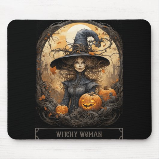  Witchcraft Wiccan Gothic Witchy Halloween Muismat (Voorkant)