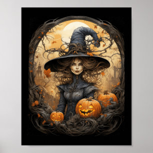 Witchcraft Wiccan Gothic Witchy Halloween Poster