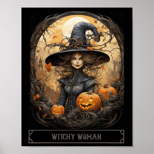 Witchcraft Wiccan Gothic Witchy Halloween Poster (Voorkant)