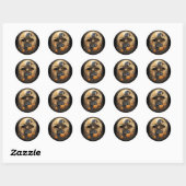 Witchcraft Wiccan Gothic Witchy Halloween Ronde Sticker (Vel)