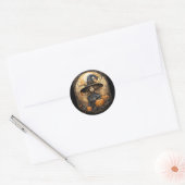 Witchcraft Wiccan Gothic Witchy Halloween Ronde Sticker (Envelop)