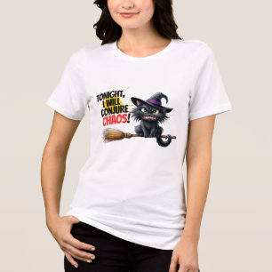 Witcher's Chaos: Zwarte katten in actie Tri-Blend Shirt