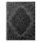 Witchery Flourish | Donkere grijze Fantasy Pentacl Notitieboek (Voorkant)