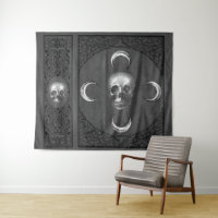 Witchery Flourish | Donkere grijze schedel en maan