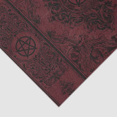 Witchery Flourish | Donkere rode Fantasy Pentacle Tissuepapier (Detail)