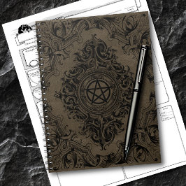 Witchery Flourish | Faux Suede Fantasy Pentacle Notitieboek