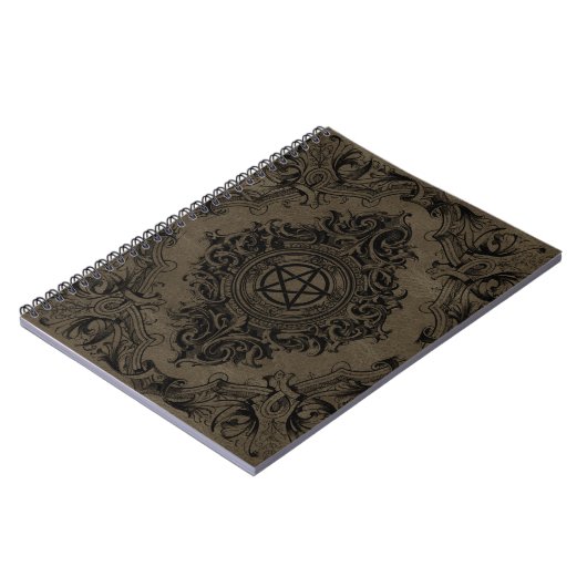 Witchery Flourish | Faux Suede Fantasy Pentacle Notitieboek (Linkerzijde)