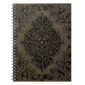 Witchery Flourish | Faux Suede Fantasy Pentacle Notitieboek (Voorkant)