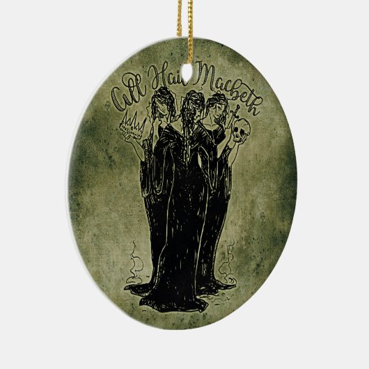 Witches All Hail Mabeth Keramisch Ornament (Rechts)