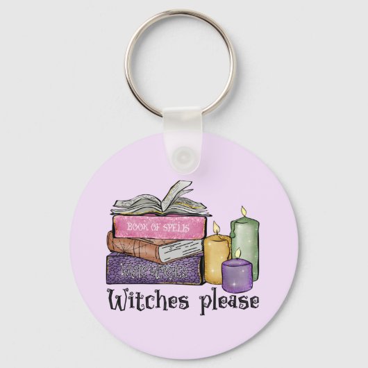Witches alsjeblieft | Voor boekenoverloop | Librar Sleutelhanger (Achterkant)