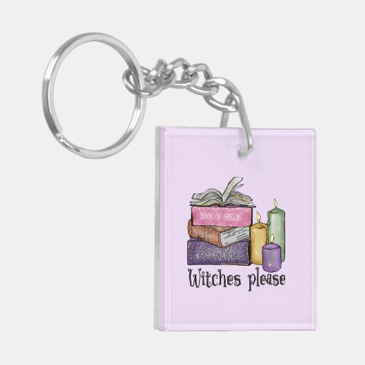 Witches alsjeblieft | Voor boekenoverloop | Librar Sleutelhanger (Voorkant Links)