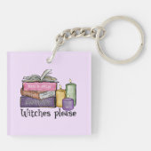Witches alsjeblieft | Voor boekenoverloop | Librar Sleutelhanger (Achterkant)