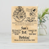Witches and Wizards Birthday Invitation Kaart (Staand voorkant)