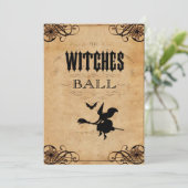 Witches Ball Uitnodiging (Staand voorkant)