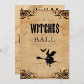 Witches Ball Uitnodiging (Voorkant / Achterkant)