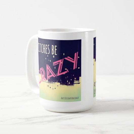 Witches Be Crazy (pink) mug Koffiemok (Voorkant links)