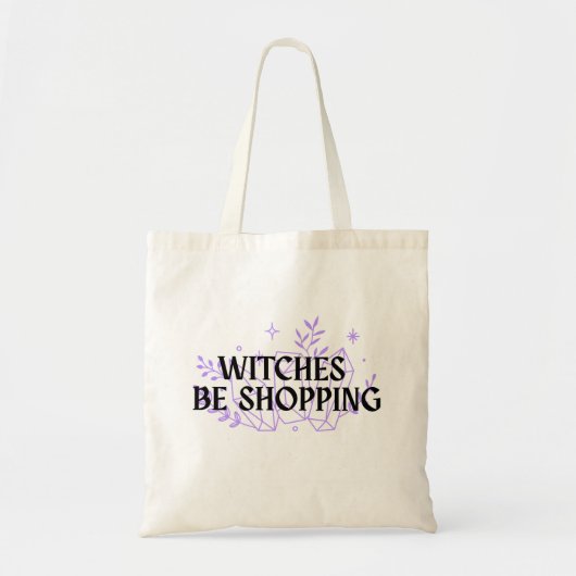 Witches Be Shopping - Lavender Tote Bag (Voorkant)