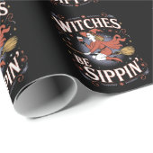 Witches Be Sippin' Halloween Holiday Spooky Cadeaupapier (Rol Hoek)