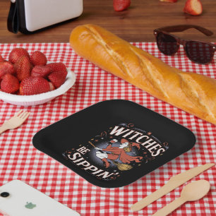 Witches Be Sippin' Halloween Holiday Spooky Papieren Bordje