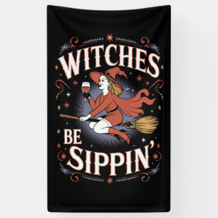 Witches Be Sippin' Halloween Holiday Spooky Spandoek