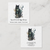 Witche's Black Cat Square Visitekaartje (Voorkant / Achterkant)