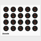 Witches, Black Cats, And Moon Halloween Ronde Sticker (Vel)