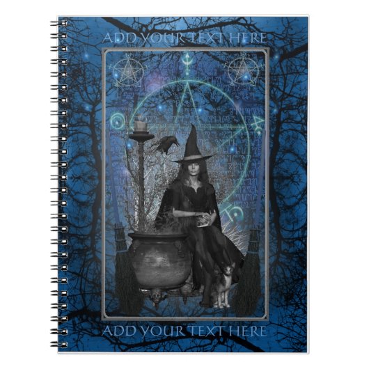 Witches Book of Shadows - Notebook (Blue) Notitieboek (Voorkant)