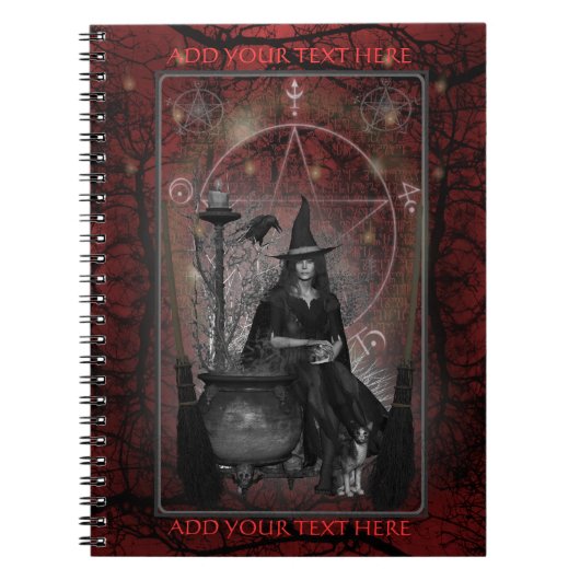 Witches Book of Shadows - Notitieboek (Red) (Voorkant)