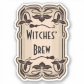 Witches’ Brew Apothecary Verticaal Label (Voorkant)