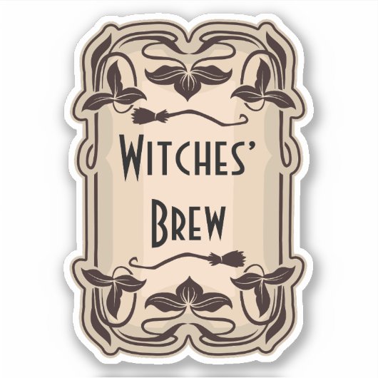 Witches’ Brew Apothecary Verticaal Label (Voorkant)