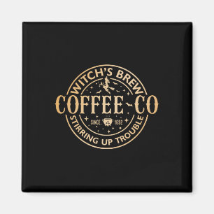 Witches Brew Coffee Co Halloween Witch Coffee Love Magneet