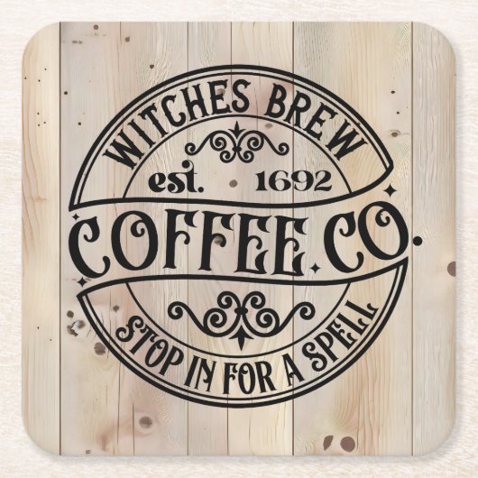 Witches Brew Coffee Co Kartonnen Onderzetters (Voorkant)