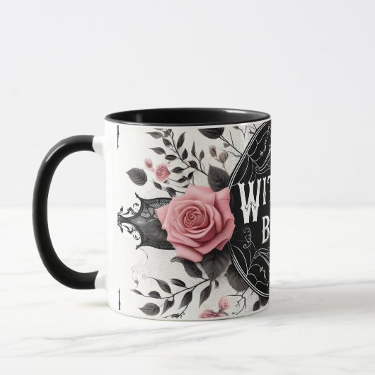Witches’ Brew Gothic Floral Design Mok (Links)
