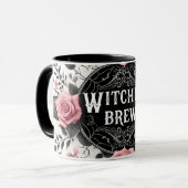 Witches’ Brew Gothic Floral Design Mok (Voorkant links)