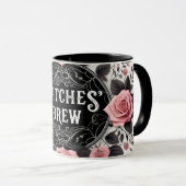 Witches’ Brew Gothic Floral Design Mok (Voorkant rechts)