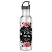 Witches’ Brew Gothic Floral Design Waterfles (Voorkant)