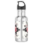 Witches’ Brew Gothic Floral Design Waterfles (Achterkant)