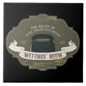 Witches Brew  Halloween Label Tegeltje (Voorkant)