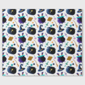 Witches Brew Halloween Pattern Cadeaupapier (Vlak)