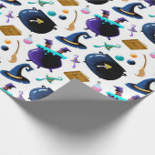 Witches Brew Halloween Pattern Cadeaupapier (Hoek)