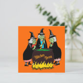 Witches Brew Halloween Uitnodiging (Staand voorkant)