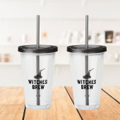 Witches Brew | Happy Halloween | Witte Pet Acryl Drinkbeker