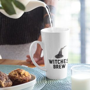 Witches Brew   Happy Halloween   Witte Pet Latte Mok