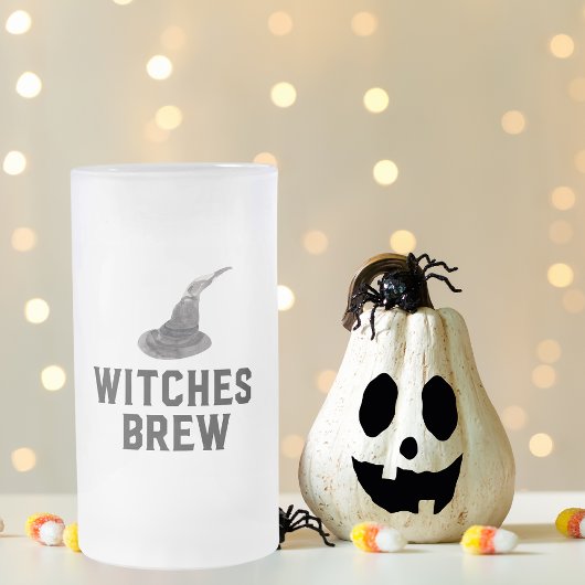 Witches Brew | Happy Halloween | Witte Pet Matglas Bierpul