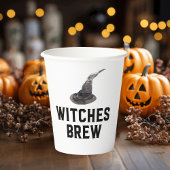 Witches Brew | Happy Halloween | Witte Pet Papieren Bekers