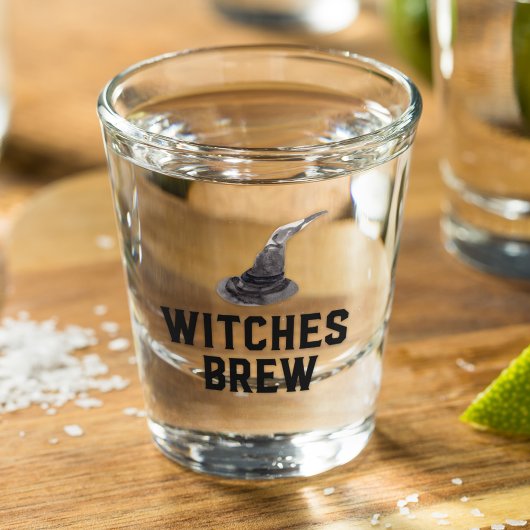 Witches Brew | Happy Halloween | Witte Pet Shot Glas